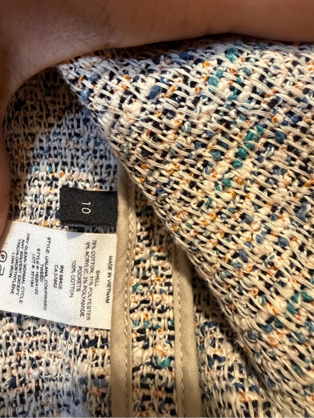 Theory Neutral Multi Tweed Cropped Jacket - Picture 6 of 6